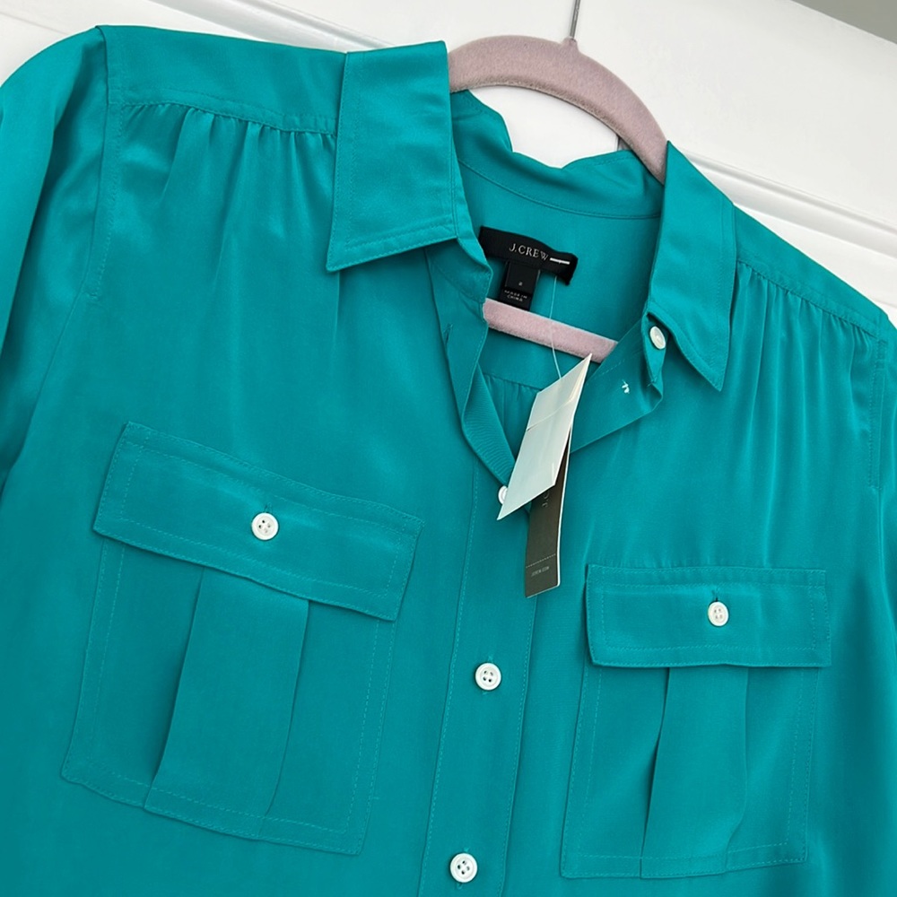 J Crew 100% silk Jade blouse